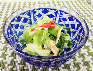 春キャベツと菜の花の味噌和え