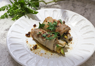 水なすと豚肉のインボルティーニ