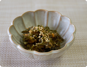 本日のエコ料理【くす野菜の佃煮】